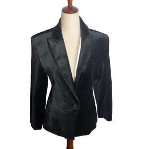 J.Crew Womens $278 Alexandra blazer in velvet Black Size 2 CF274